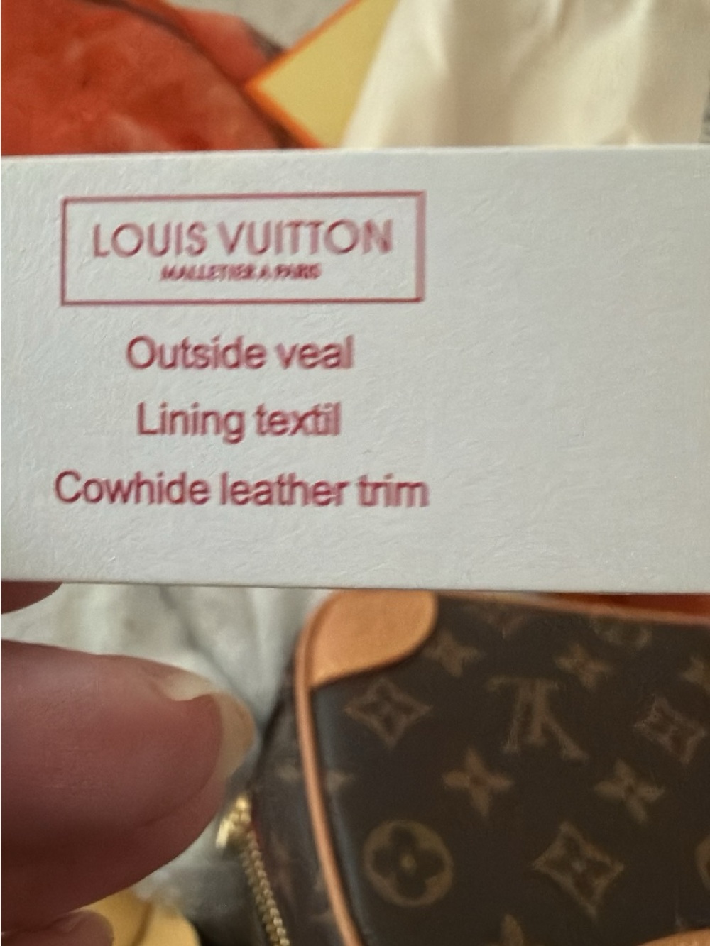 Louis Vuitton Brown Monogram Canvas Pouch with Tan Trim